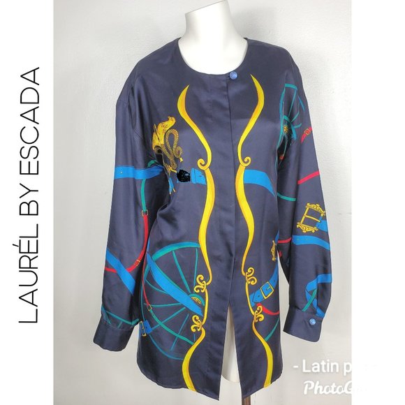 Escada Tops - Laurél by Escada Riding Silk blouse Sz 10